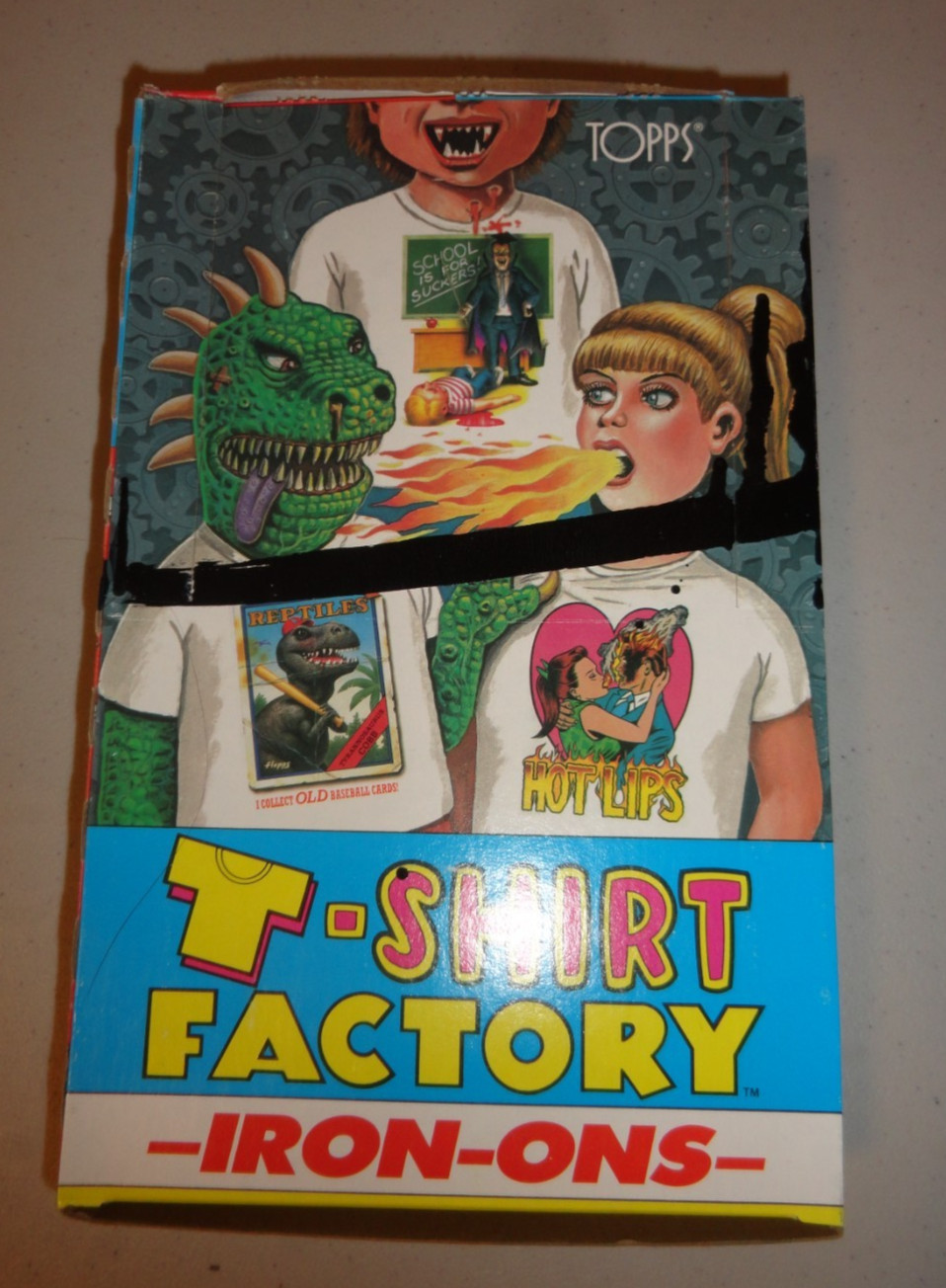 Topps T-Shirt Factory Iron-Ons Box 1988 36 confezioni sigillate in fabbrica