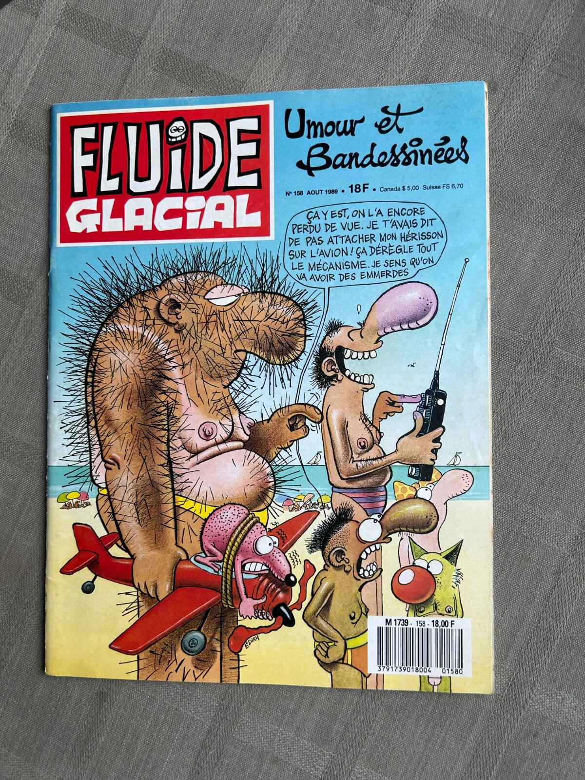 FLUIDE GLACIAL N°158 AOÛT 1989 EN TRÈS BON ÉTAT