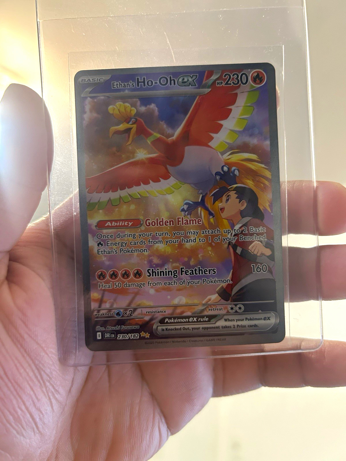 Ethan's Ho-Oh ex #230/182 230HP Full Art Holo EN 2025