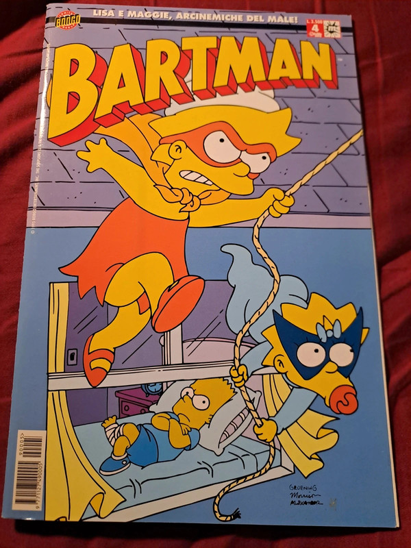 Fumetto "Bartman" N.4 (1999) - Lisa e Maggie protagoniste Macchia Nera 🌟 RARO