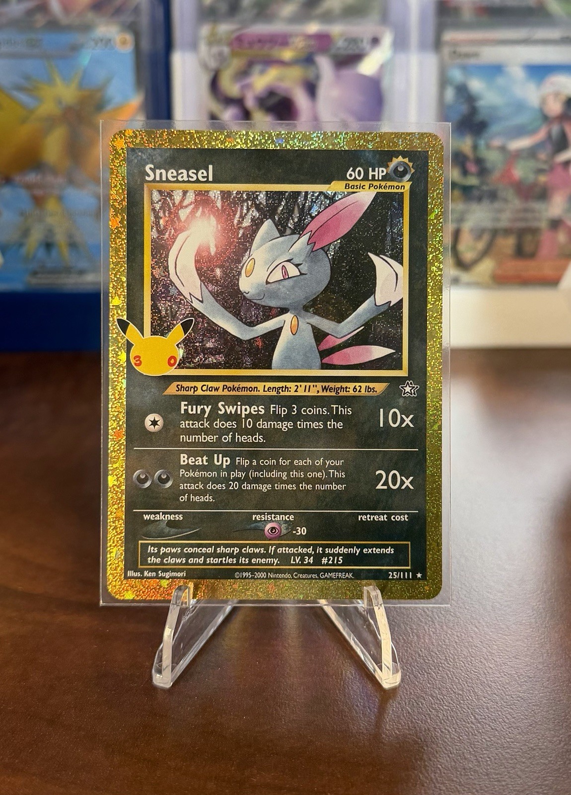 Sneasel 25/111 Pokemon 30th Anniversary Classic Collection Holo Rare NM