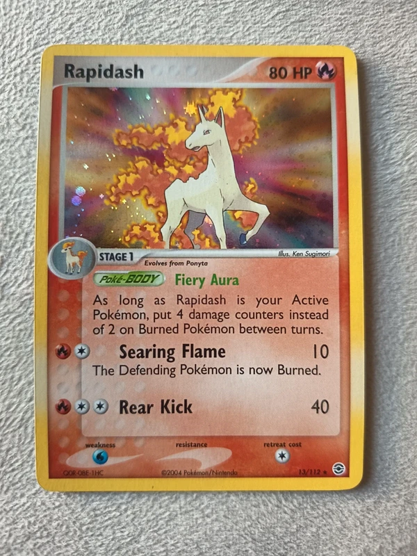 Pokemon TCG Rapidash 13/112 Ex FireRed & LeafGreen Rare Holo Card