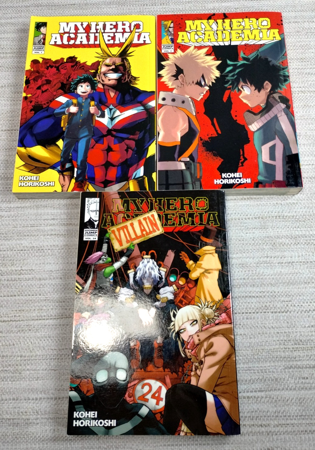 My Hero Academia Manga di Kohei Horikoshi (lotto di 3, volumi 1, 2 e 24)