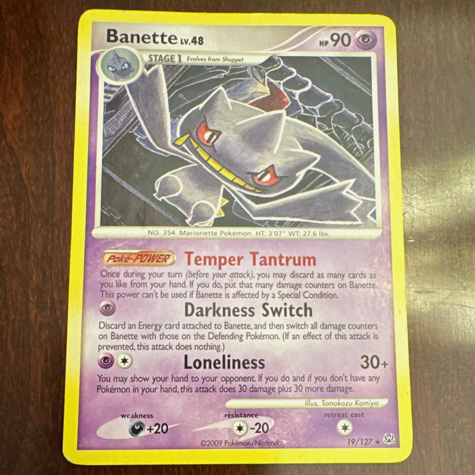 The Pokémon Company Banette 19/127 Platinum Rare Regular English 90 HP