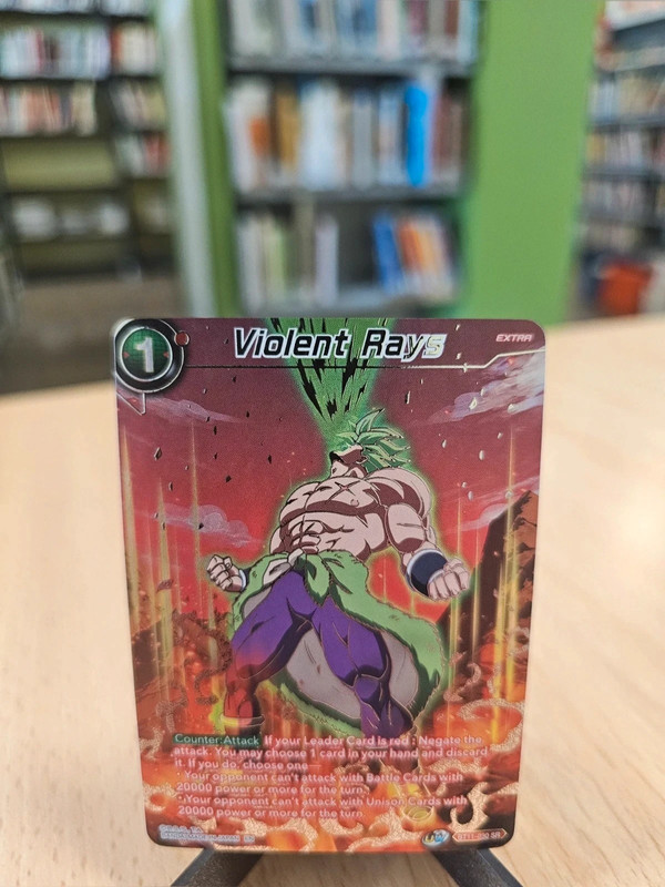 Carta dragon ball super tCG - violent rays (BT11-030 SR) - collector's Selection vol. 2
