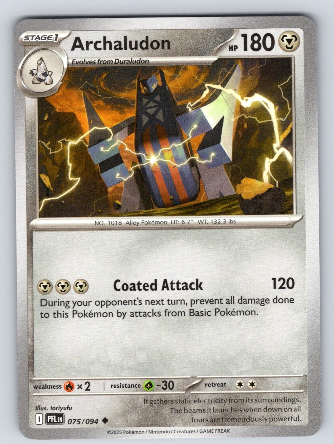 Archaludon Fiamme Fantastiche 075/094 Pokemon Non Comune Quasi Nuovo