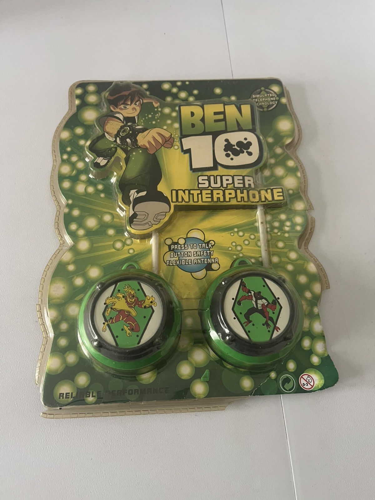 BEN 10 Alien Force super interfono walkie talkie nuovo e sigillato vintage
