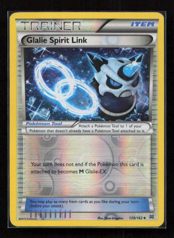 Glalie Spirit Link 139/162 Pokemon non comune BREAKthrough Reverse Holo quasi nuovo