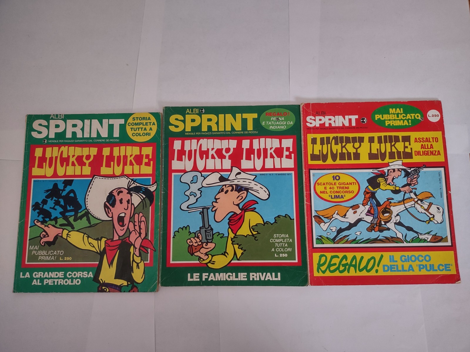 LUCKY LUKE ALBI SPRINT TRE VOLUMETTI ANNI 70