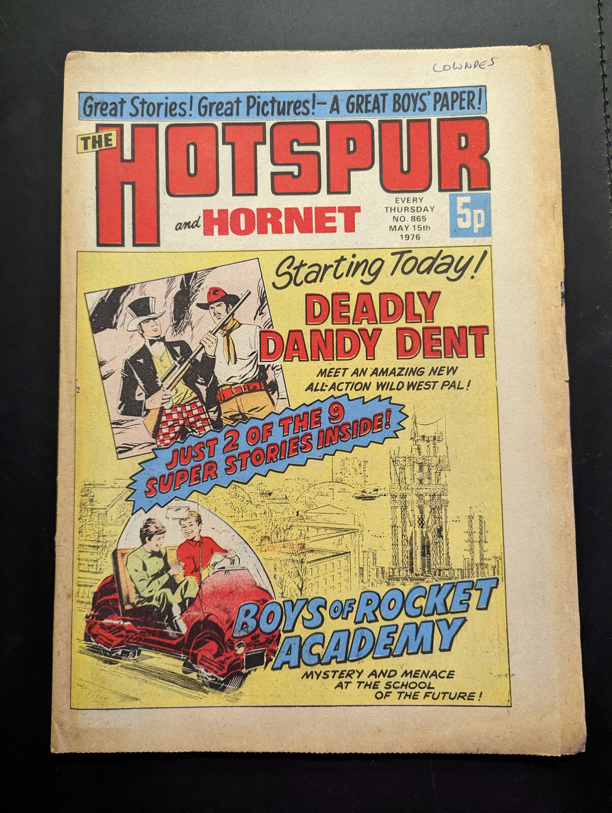 Hotspur and Hornet Comic No 865, May 15th 1976, D.C. Thomson.