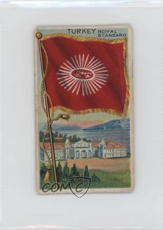 1910-11 ATC Flags of all Nations Tobacco T59 Turkey (Royal Standard) 0l4h