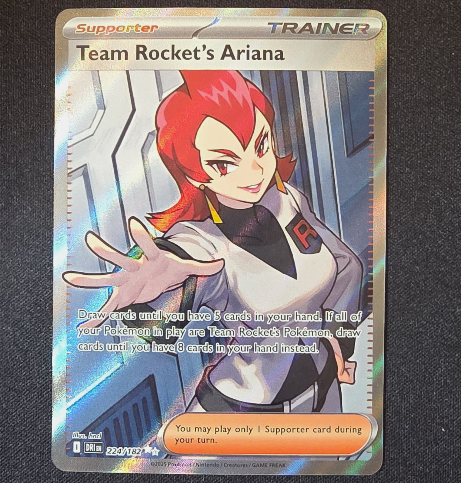 Team Rocket's Ariana 224/182 Sv10: Destinated Rivals Full Art Holo