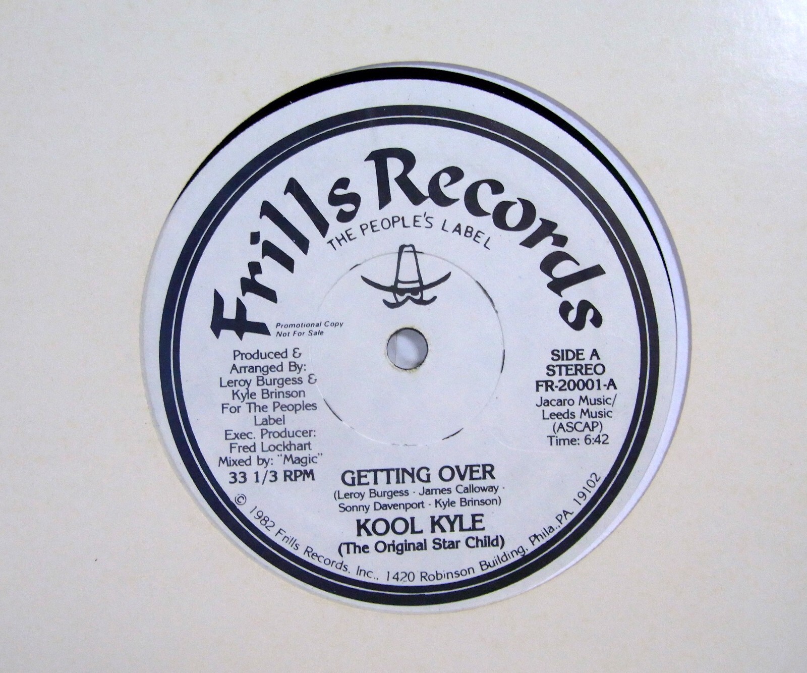 KOOL KYLE Getting Over 12" Frills Records Promo Maxi-Single Disco Funk Vinile NM