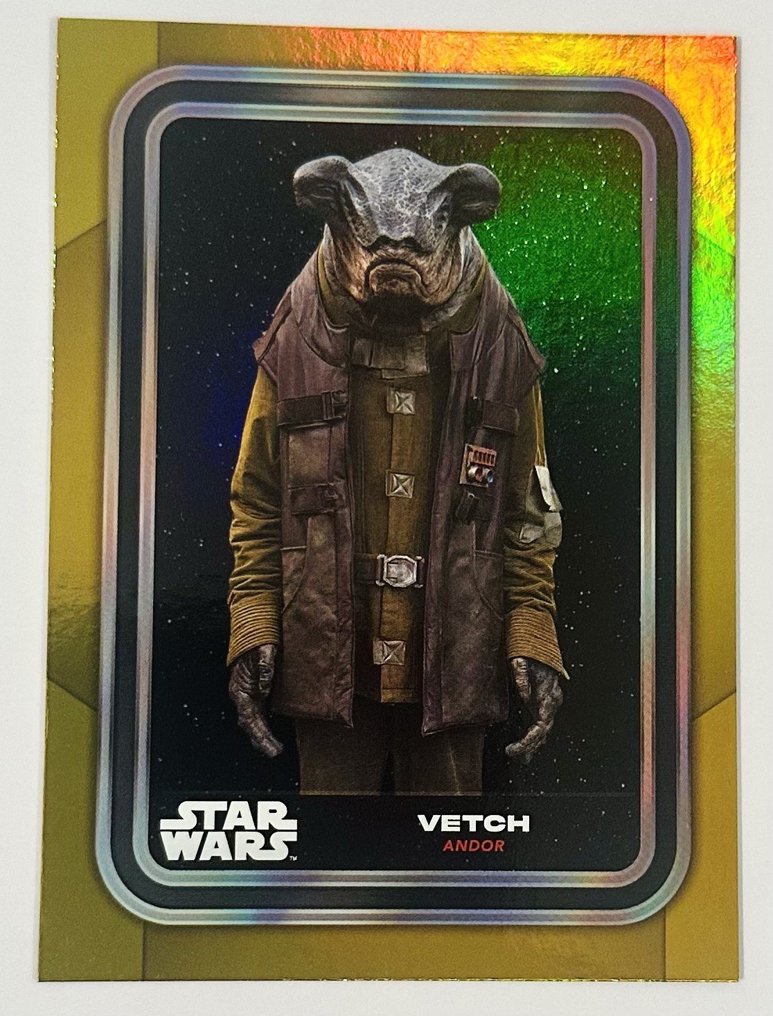 2023 Topps Star Wars Vetch #76 Gold Rainbow Foil Andor Ferrix