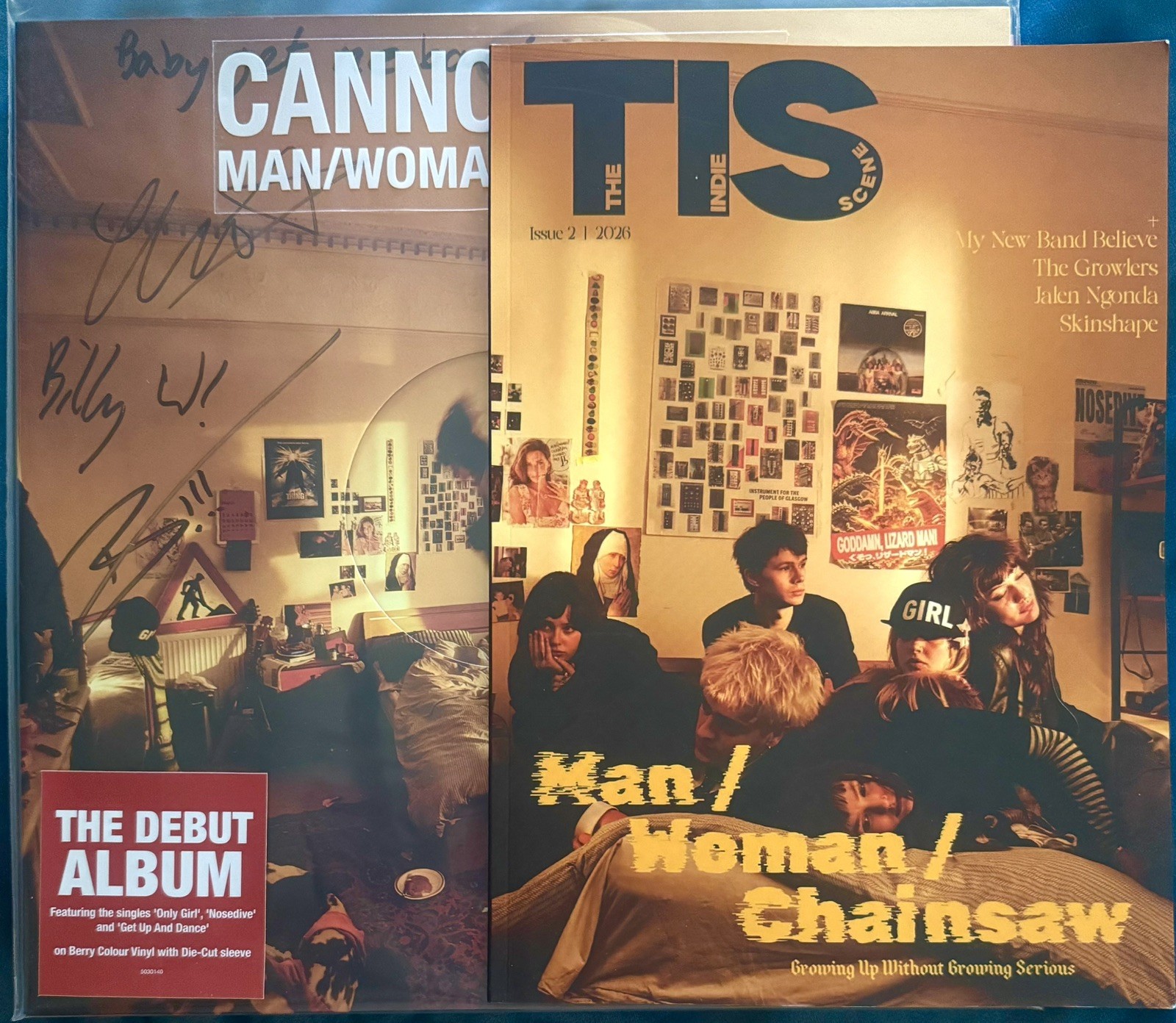 Man/Woman/Chainsaw -  Cannonball SIGNED/PERSONALISED Berry Vinyl + Magazine 