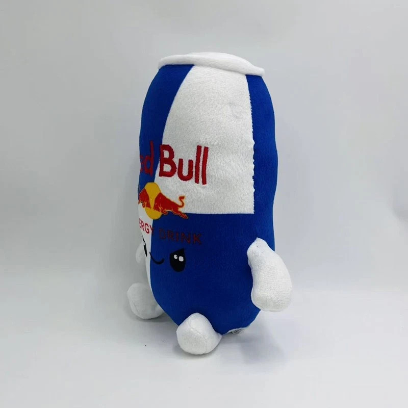 Red Energy Bull Drink Can Plush Toys 22cm Soft Stuffed Doll Home Decor Kids Gift