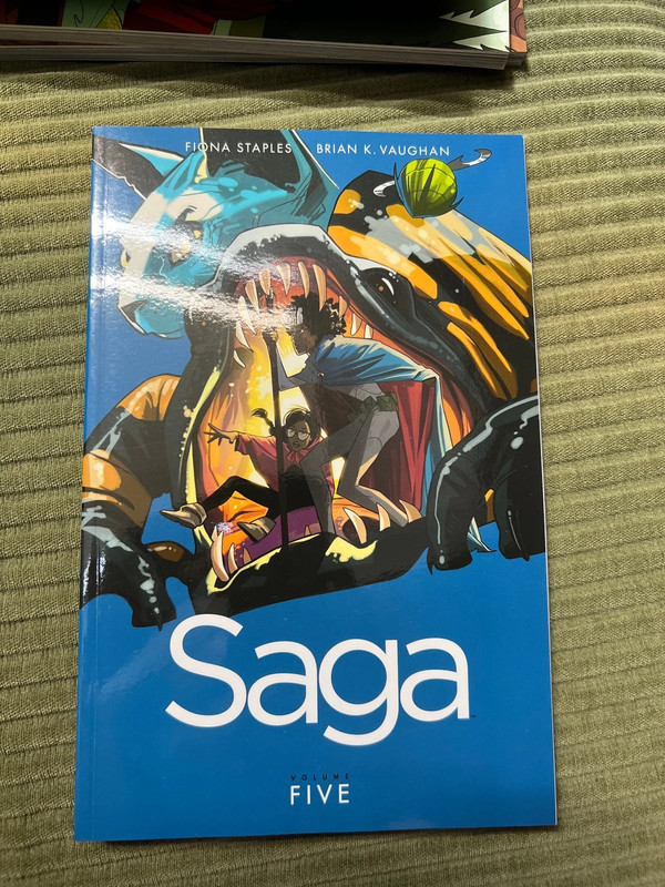 Saga volume 5 by Fiona staples and Brian k Vaughan