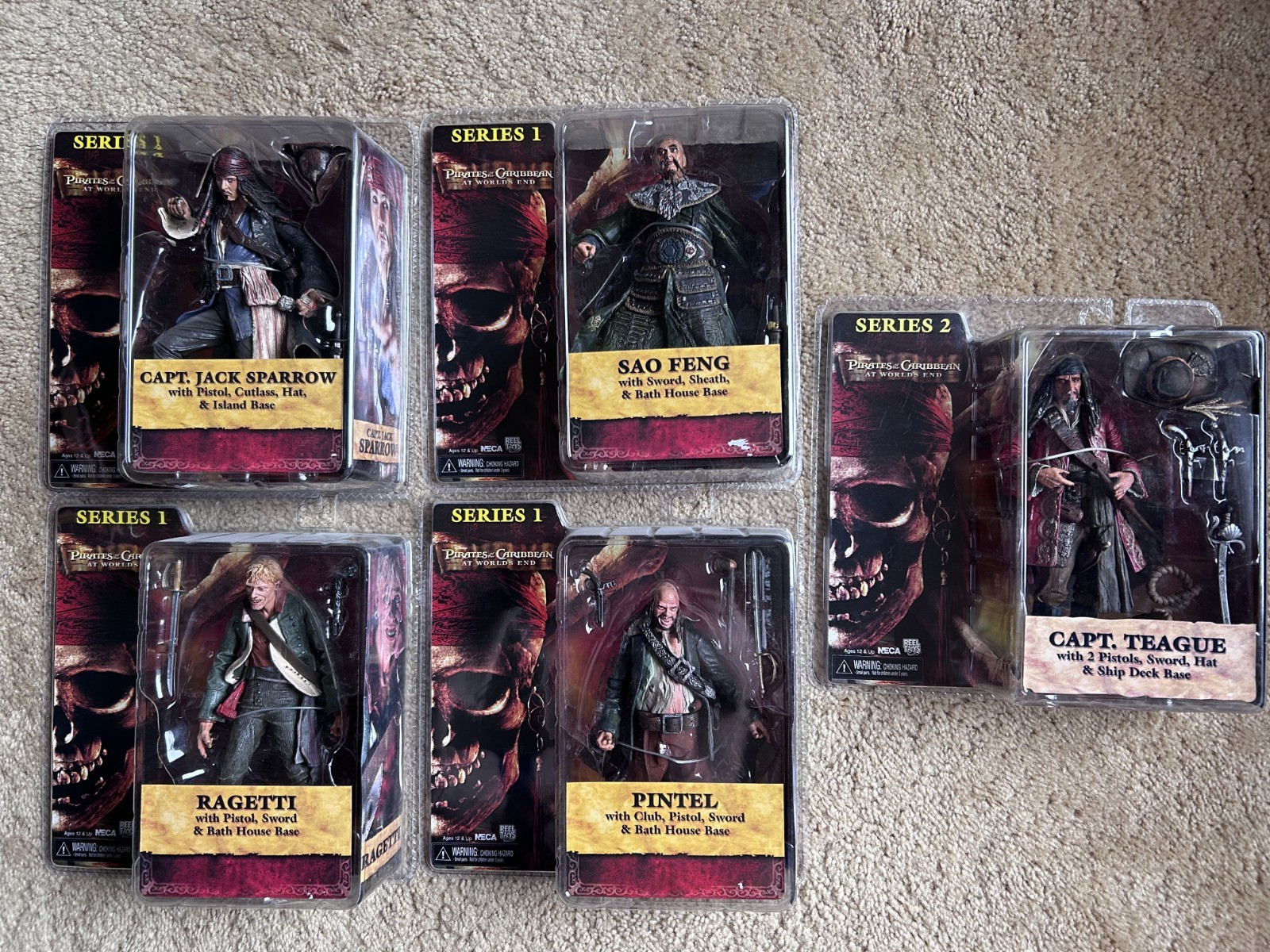 Neca Pirates of the Caribbean figures- At Worlds end (Series 1 and 2)