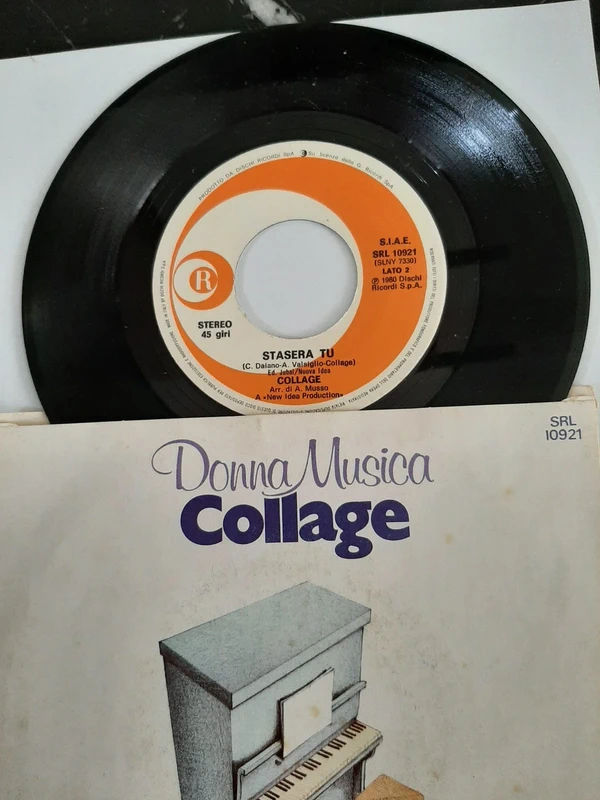 Collage - Donna Musica / Stasera Tu 45 Giri Vinile Originale 1980 Ricordi