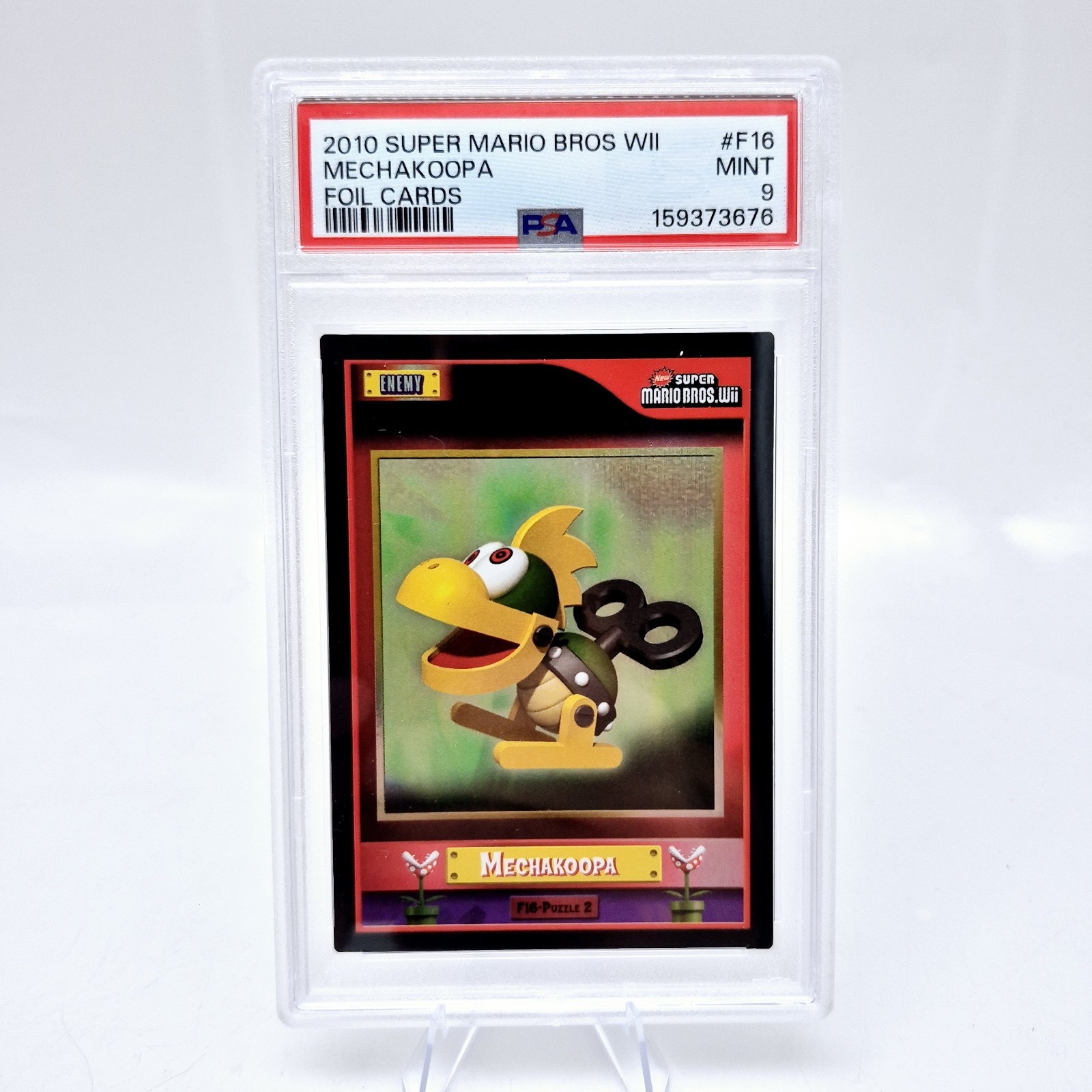 Nintendo Super Mario Wii Mechakoopa 2010 #F16 PSA 9 Foil Enterplay