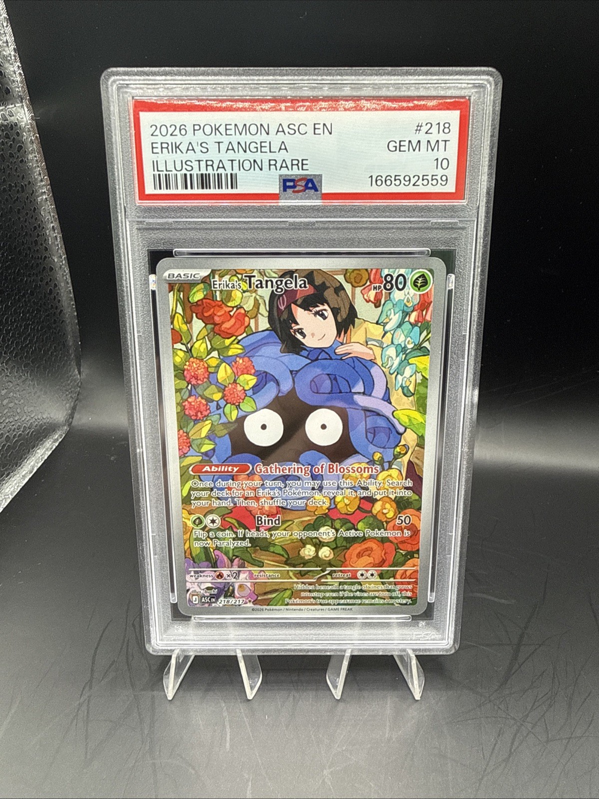 Pokemon 2026 Erika's Tangela 218/217 IR Ascended Heroes GEM MINT PSA 10