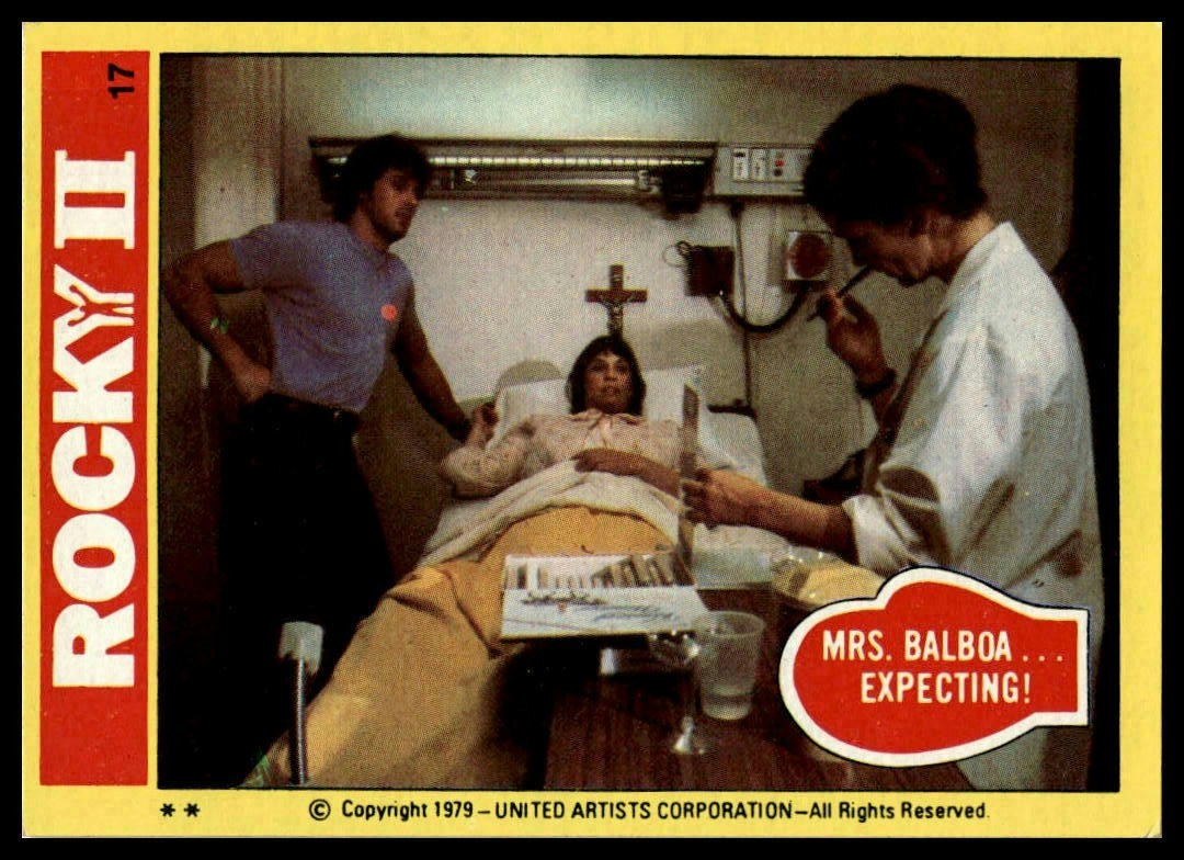 Mrs. Balboa ... Expecting! - 1979 Topps Rocky II #17