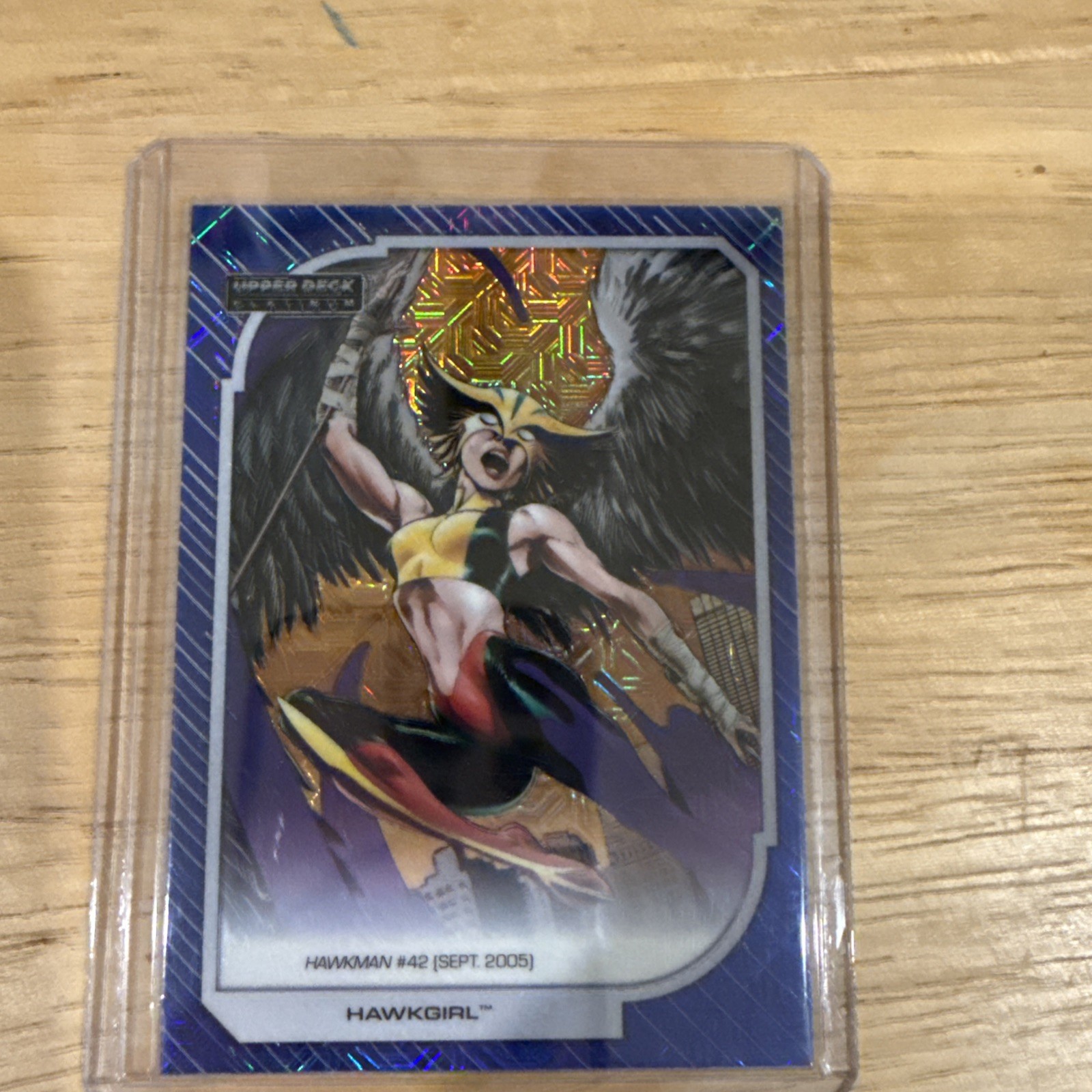Upper Deck Platinum DC Hawkgirl Blue Traxx #155 Serial Numbered /499
