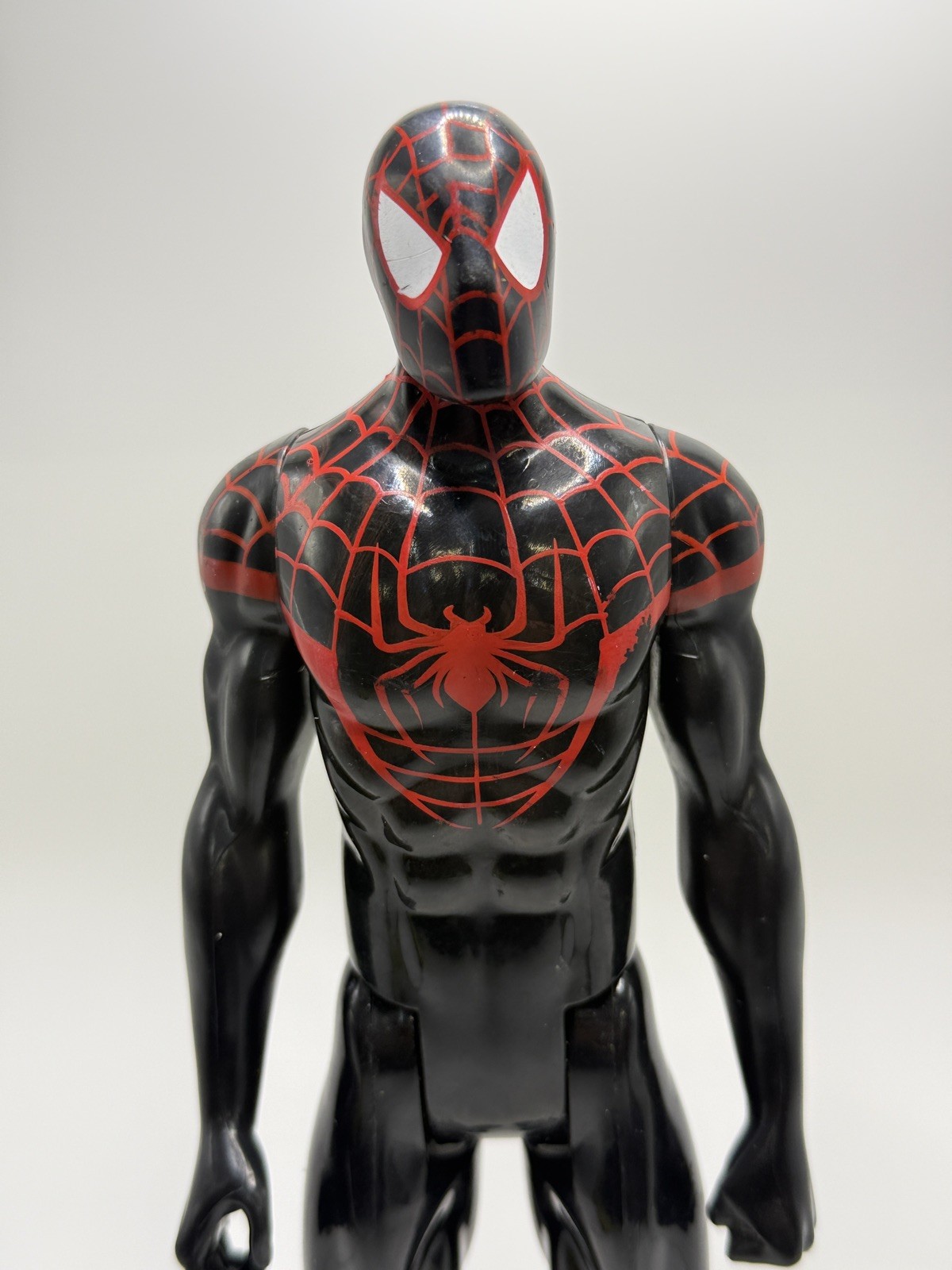 Spider-Man Miles Morales Modellino Plastica Nero e Rosso Fumetto Eroi Giocattolo