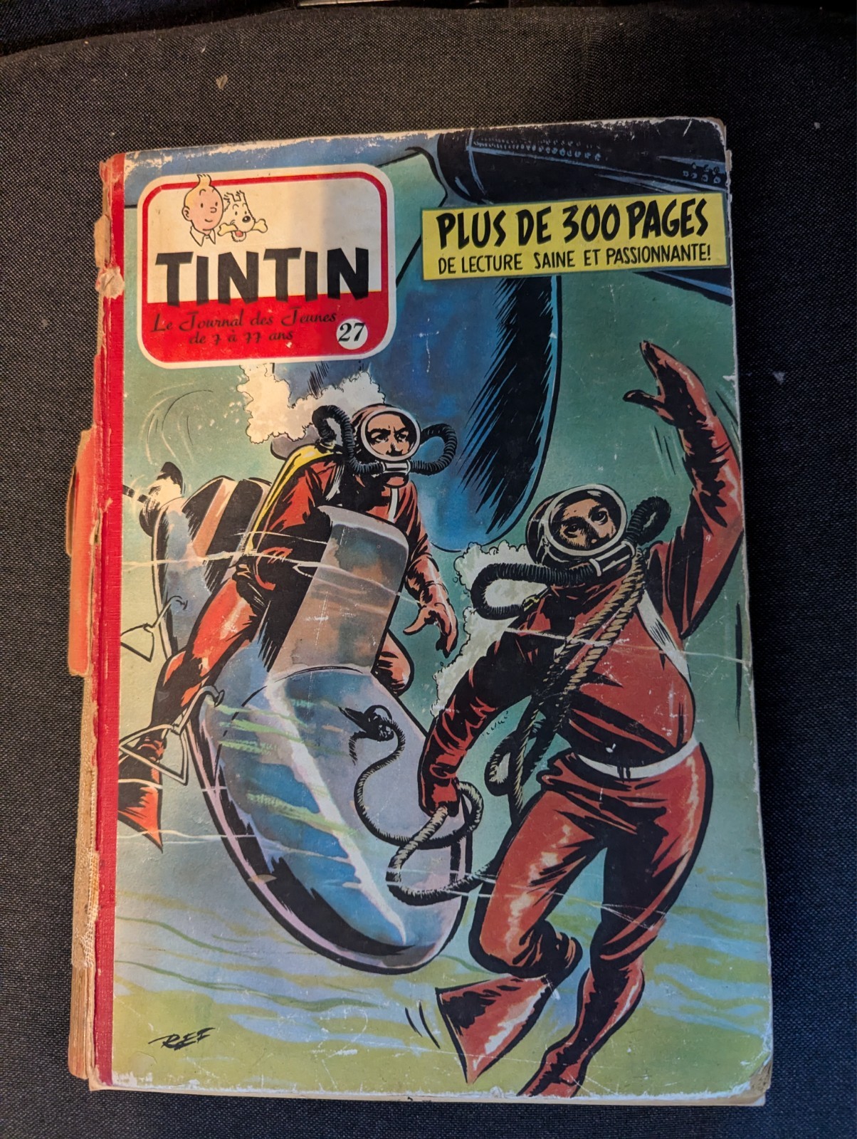 Reliure Recueil Journal de TINTIN  Album N° 27 - 1955