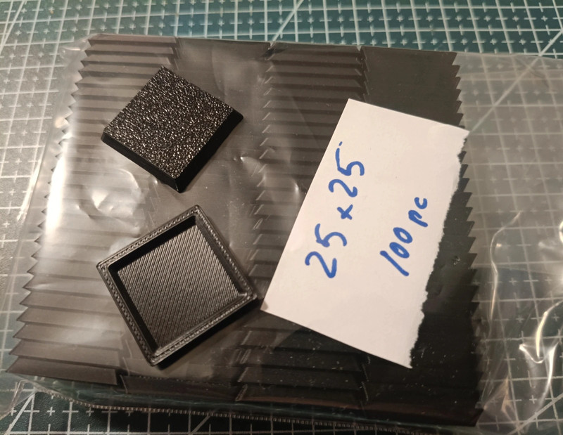 Socles carre 25mm pour warhammer, The Old World, Fantasy, TOW