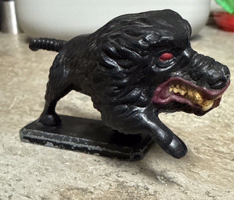 Salice DEATH DOG Bestia malvagia la magia giace dentro di Tonka 1988 vintage raro