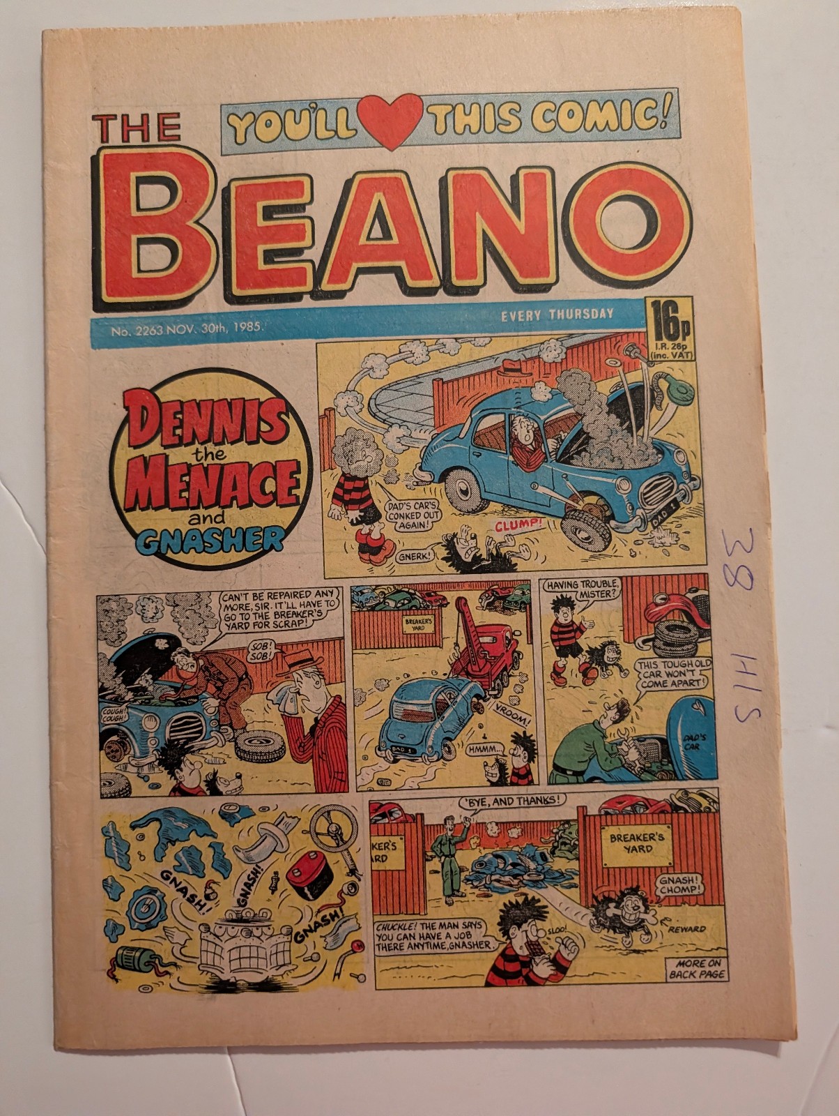 Beano Comic No 2263, November 30th 1985.