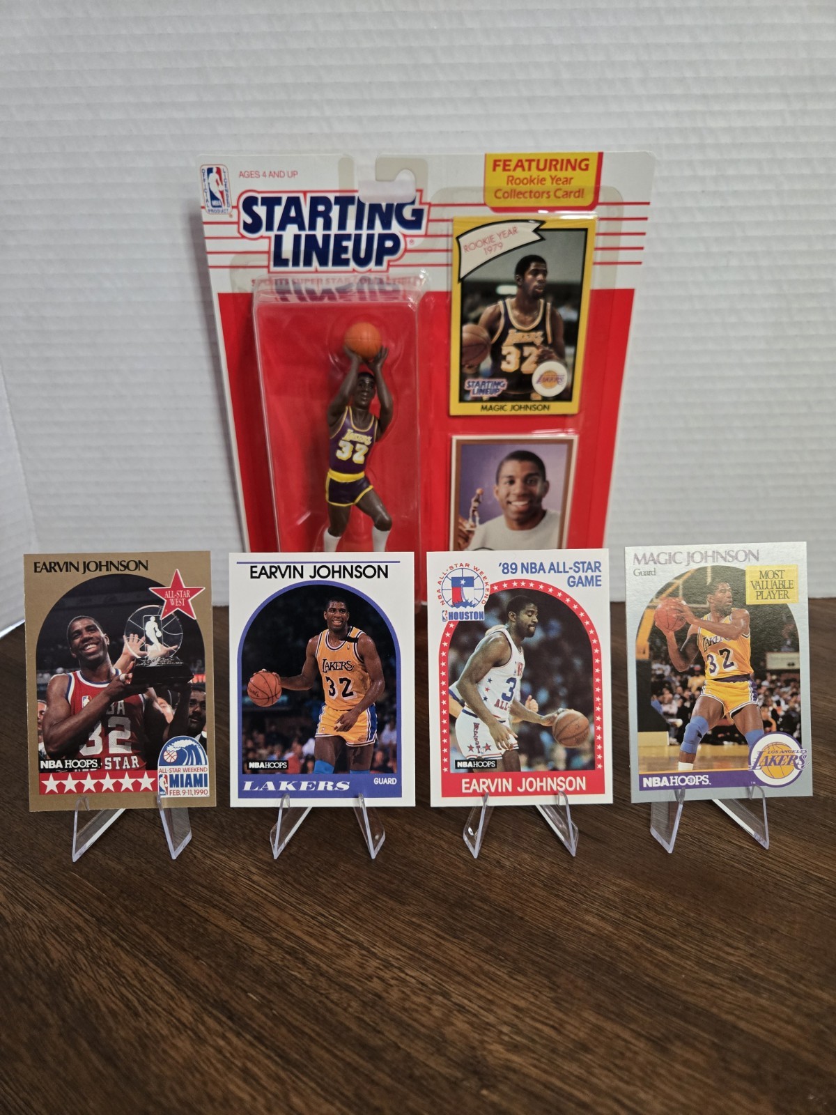 90 MAGIC JOHNSON Kenner Starting Lineup! SIGILLATO! + 4 CARTE OMAGGIO! OTTIME CONDIZIONI!