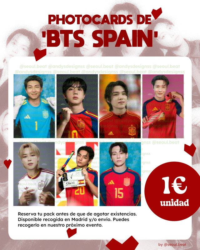 Photocards de BTS Spain