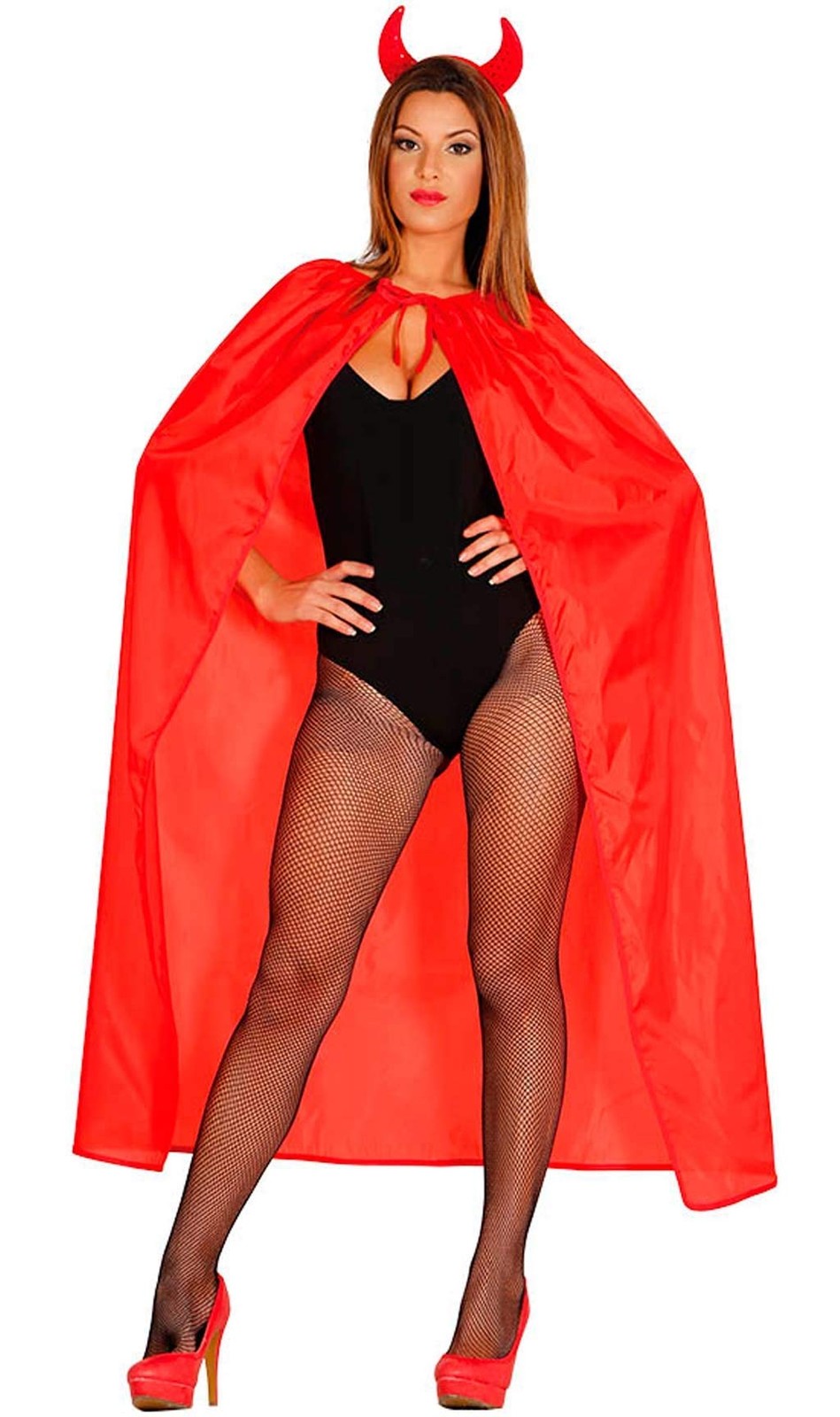 Guirca FIESTAS Cape rouge en tissu - Parfait pour combiner costume diable