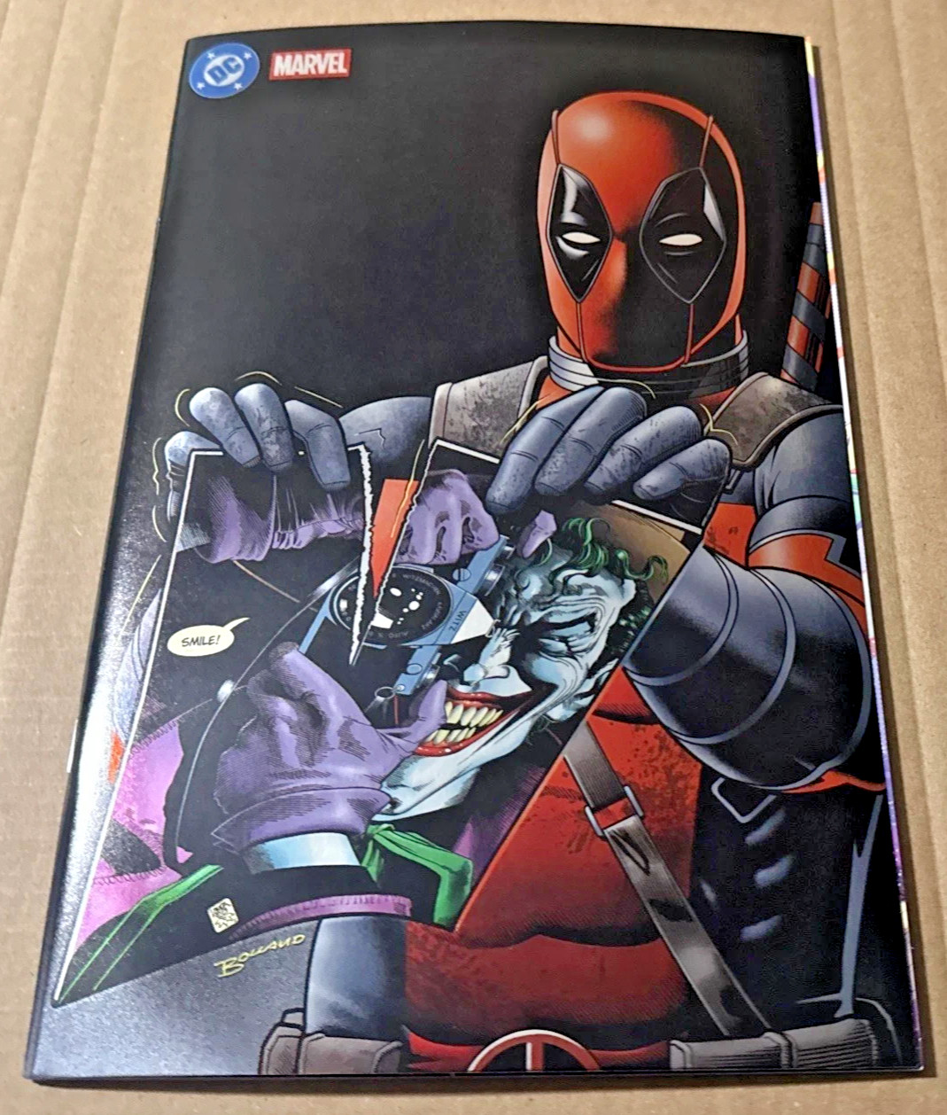 BATMAN/DEADPOOL #1 BRIAN BOLLAND KILLING JOKE MEGACON FOIL VARIANTE LTD 800