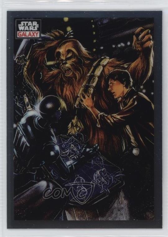 2023 Topps Chrome Star Wars Galaxy Chewbacca Han Solo An Upset Wookiee #23 0bt4
