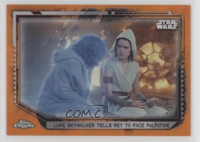 2021 Topps Chrome Star Wars Legacy Orange Refractor 11/25 Luke Skywalker Rey w3d