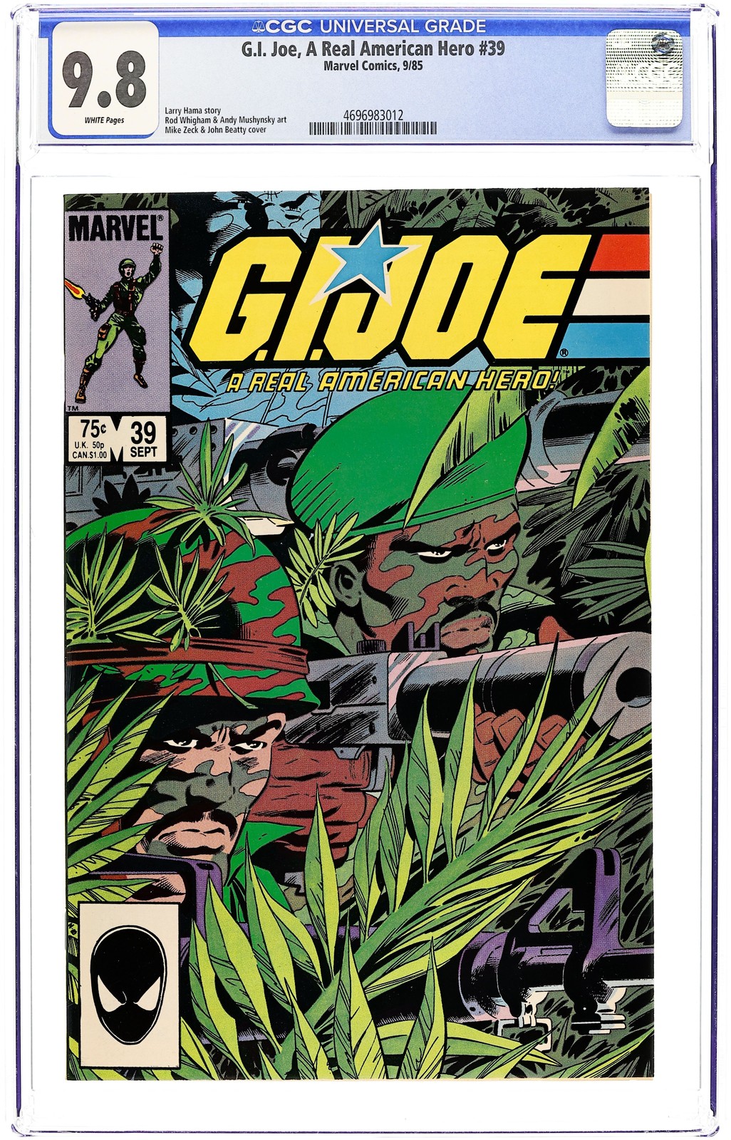 GI Joe A Real American Hero #39D CGC 9.8 1985 4696983012