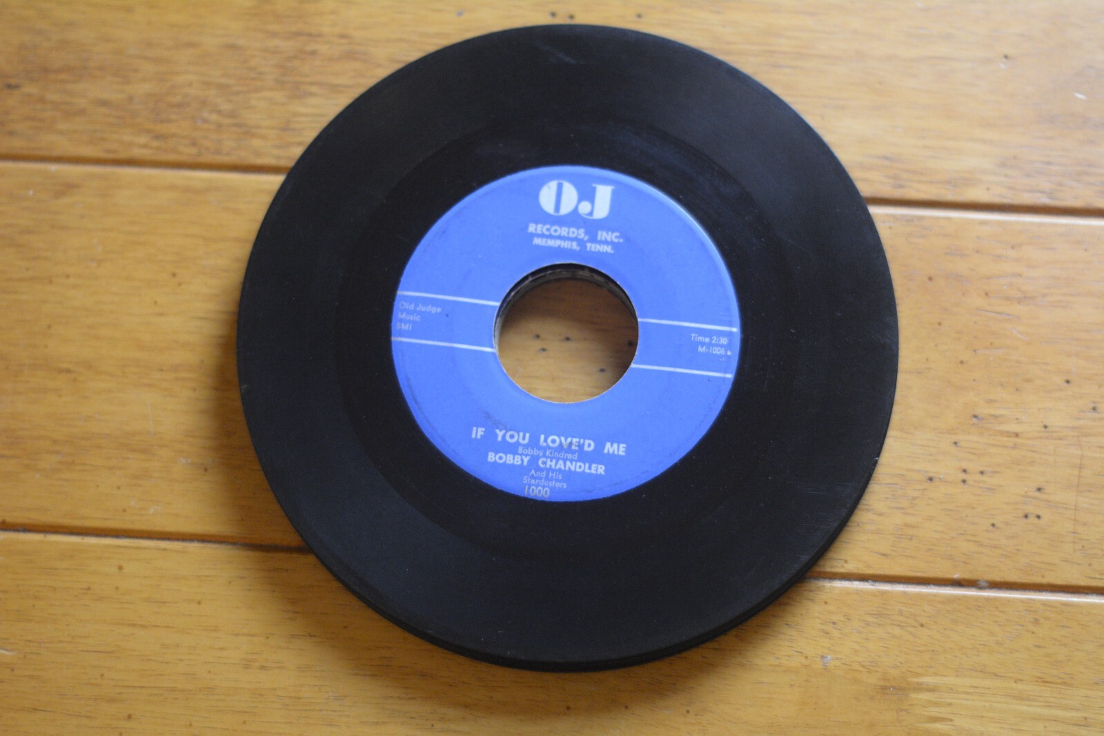 BOBBY CHANDLER "I'M SERIOUS / IF YOU LOVE'D ME" 45 RPM 7" G+/VG- RECORD [D31-43]