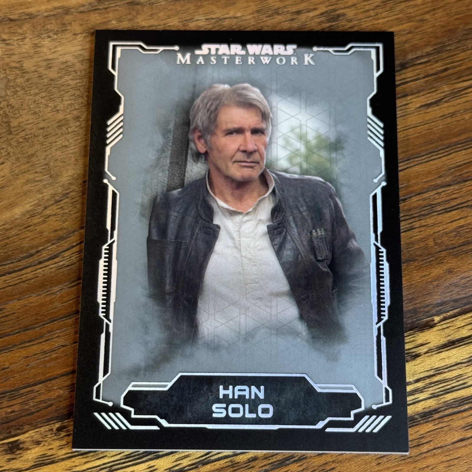 Carta parallela Han Solo 2016 Topps Star Wars capolavoro ARGENTO METALLIZZATO 61/99 #66