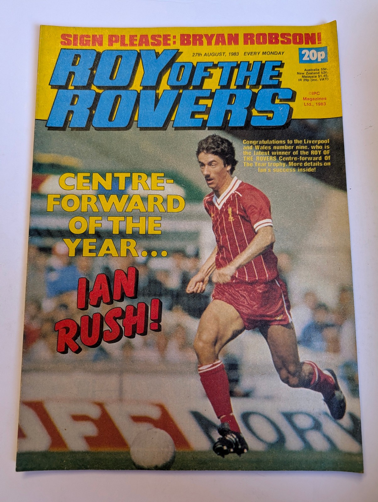 Roy of the Rovers Comic 27th August 1983, IPC Magazines Ltd.