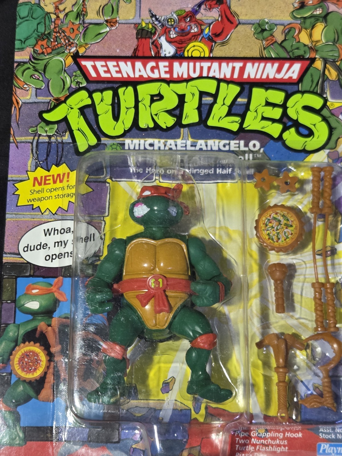 Playmates 1991 Teenage Mutant Ninja Turtles  TMNT Michaelangelo Storage Shell