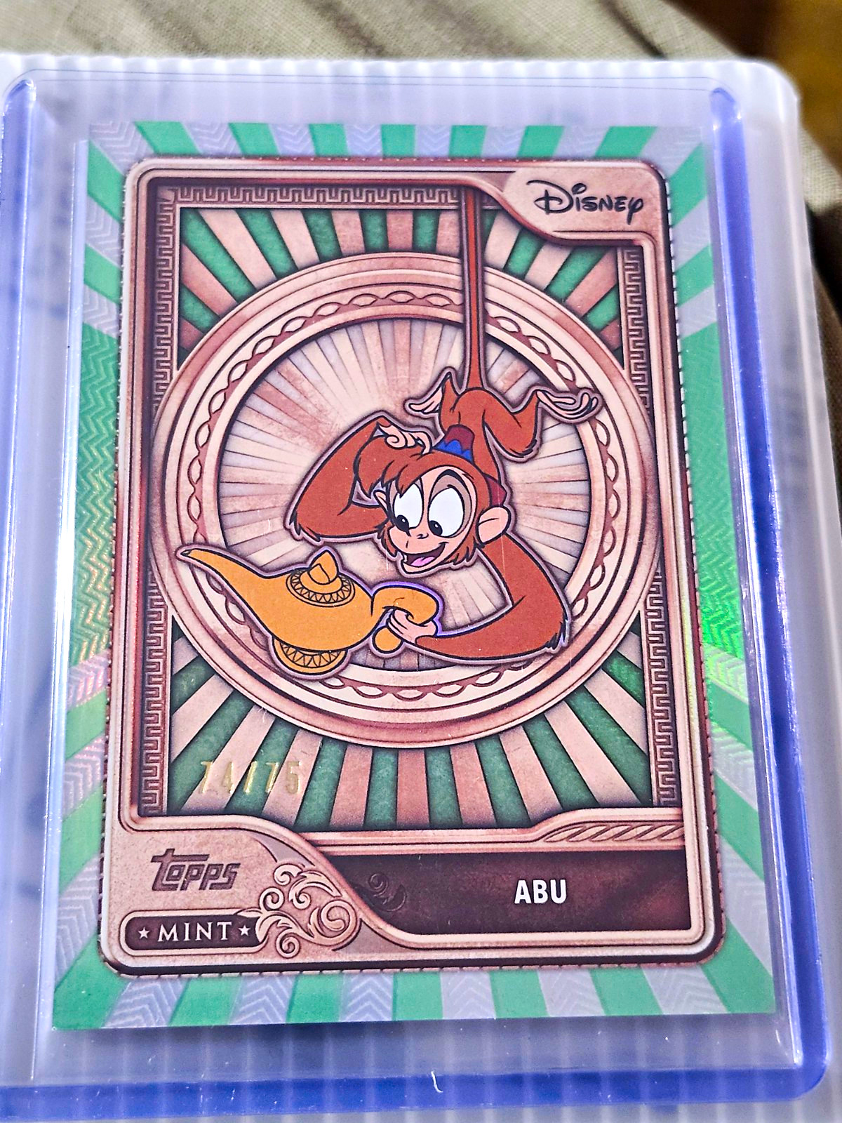 Topps 2026 Mint Disney Aladdin Abu Bronze Parallel Insert Card #74 /75