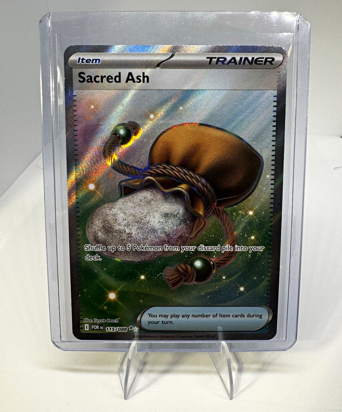 Sacred Ash - 115/088 - ME03: Perfect Order (POR) Holo Ultra Rare