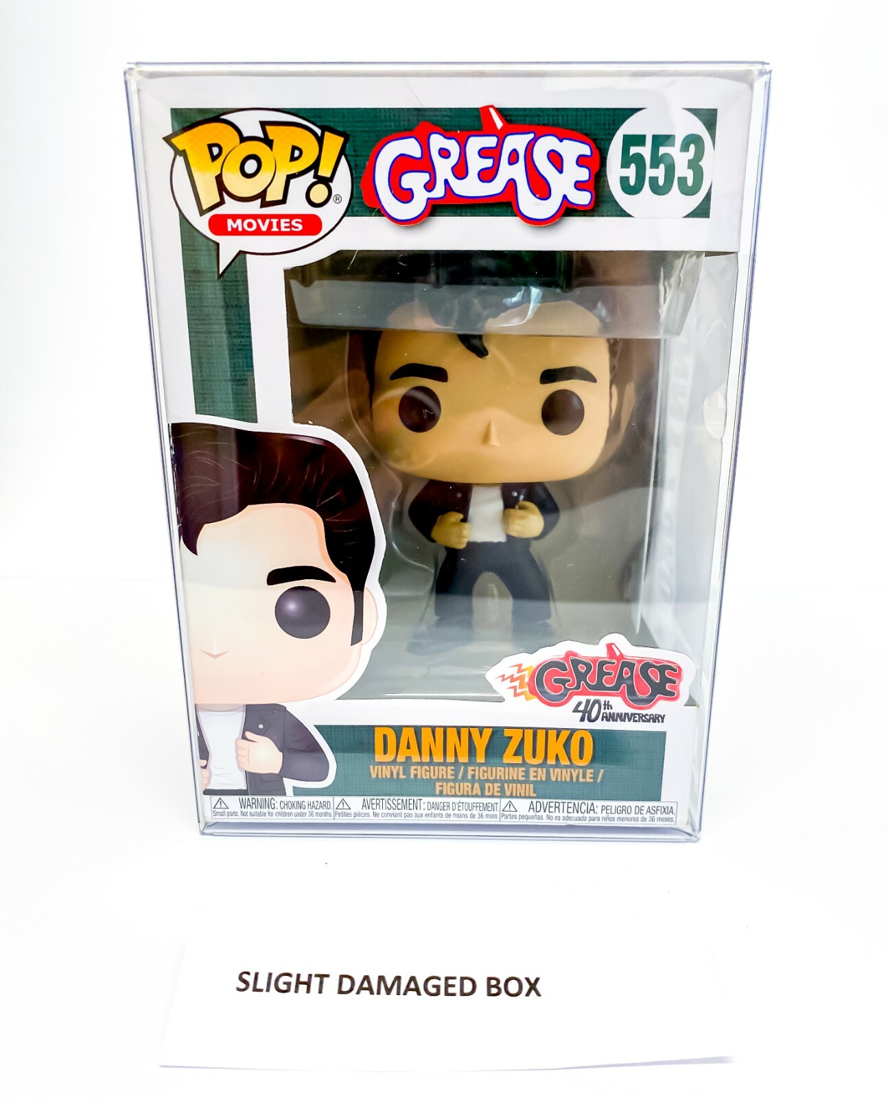 Grease 40th Anniversary – Danny Zuko Funko Pop Vinyl 553 + Protector Christmas