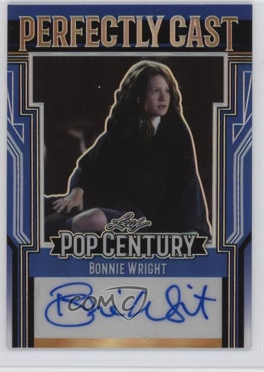 2023 foglia metallo pop secolo blu prismatico /25 Bonnie Wright #PC-BW1 Auto v1i
