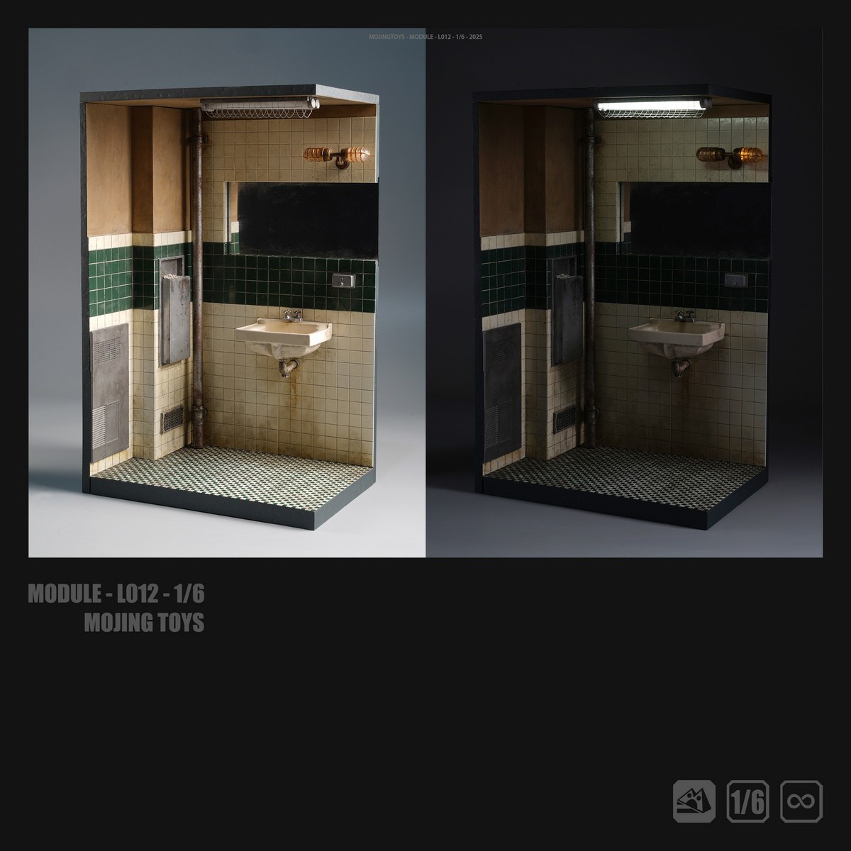 HIPLAY MOjingToys Joker Bathroom (L012A) 1/6 Scene Diorama Base