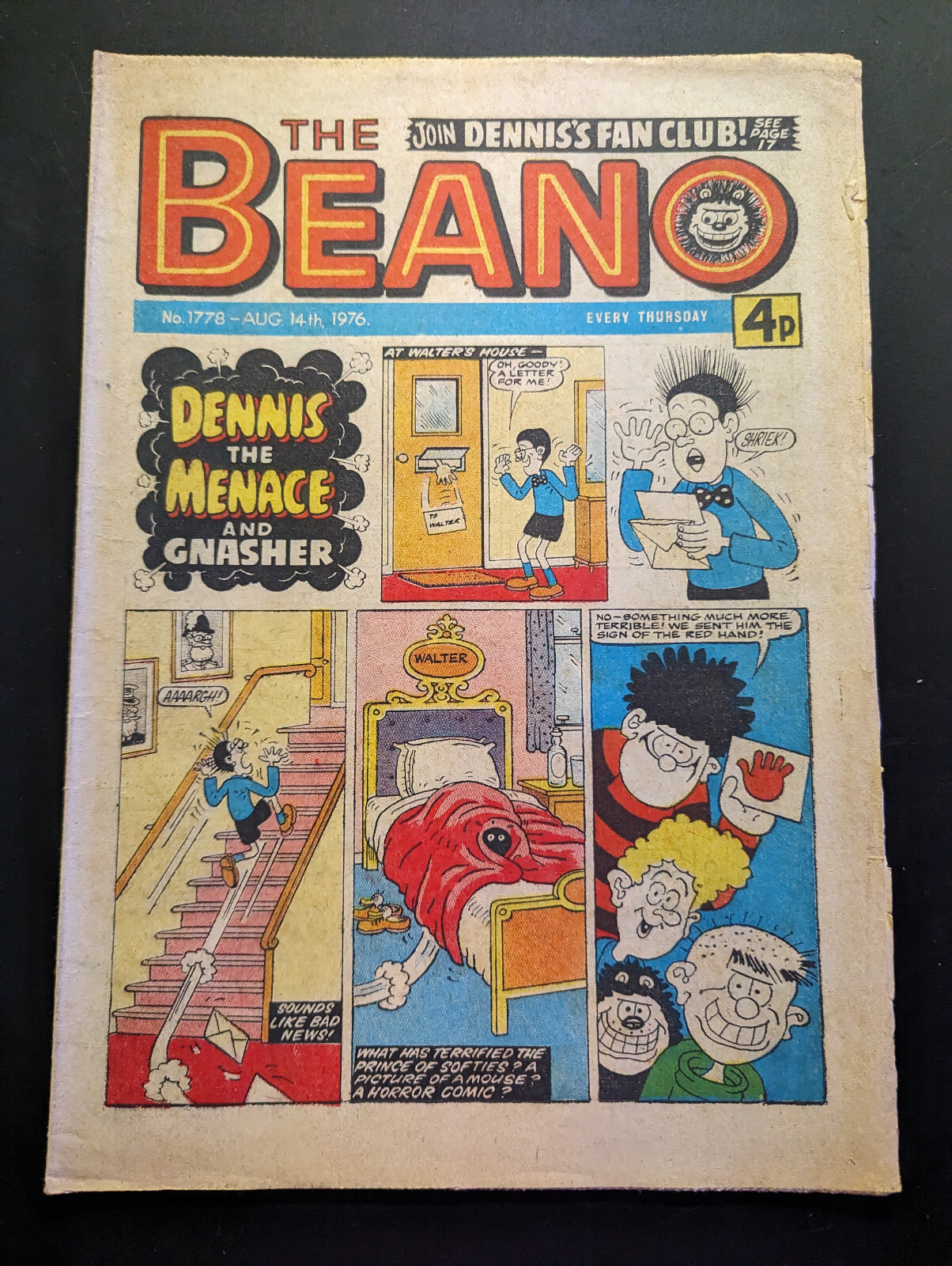 Beano Comic No 1778 August 14th 1976.