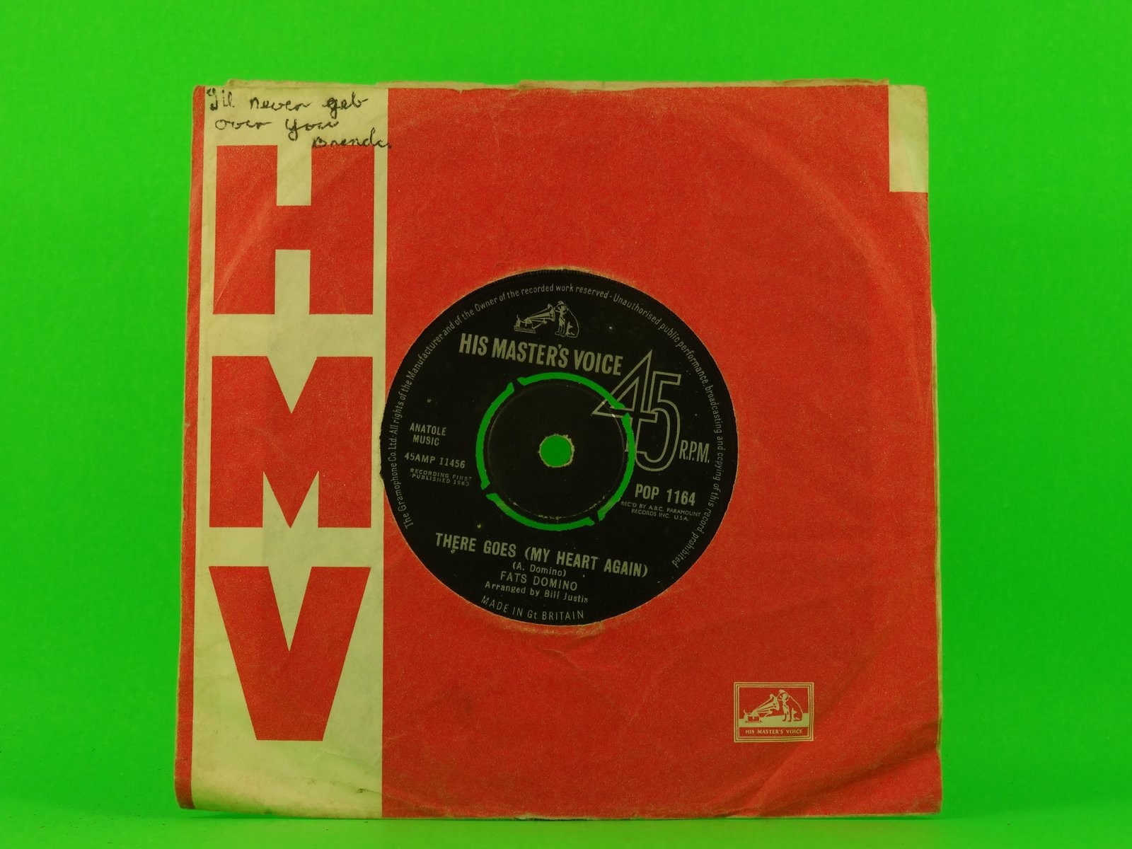 DOMINO,FATS THERE GOES MY HEART AGAIN (137) 7" HMV